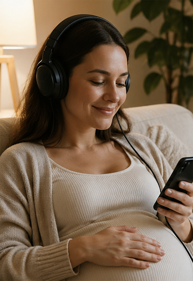 Femme enceinte pour l'offre grossesse et maternité